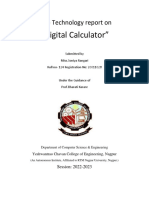 Digital Calculator": Web Technology Report On "