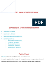 Sampling Concepts, Sampling Distributions & Estimation