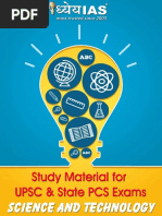 Science and Technology Study Material For UPSC IAS Civil Services and State PCS Examinations - WWW - Dhyeyaias.com