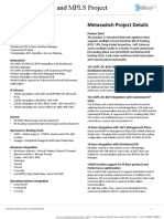 Routing Protocol and MPLS Project: Projects Executed Metaswitch Project Details