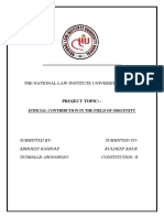 The National Law Institute University, Bhopal: Project Topic