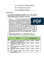 Monografia #01: Contabilidad Gubernamental UNIDAD DIDACTICA: Contabilidad Gubernamental I Docente: Prof. Cpcc. Luis Barra Ampuero. Enunciado