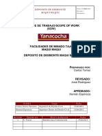 Alcance de Trabajo/Scope of Work (SOW) : Deposito de Desmonte Maqui Maqui