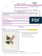 Descubro Las Plantas en El Arte: - 5to Grado