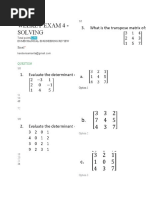 WEEKLY EXAM 4 Solving