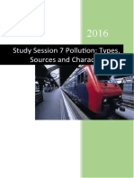 Study Session 7 Pollution: Types, Sources and Characteristics