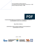 Plano Estratégico de Gestão Integrada Da Bacia Hidrográfica Do Rio Chapecó