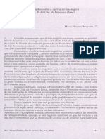 Considerações Sobre A Aplicação Analógica Do Art. 28 Do Cód. de Processo Penal