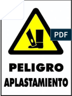 Cartel Peligro Aplastamiento Pie