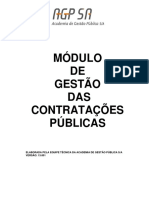 Módulo DE Gestão DAS Contratações Públicas