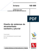 Norma Boliviana NB 688: Ministerio Del Agua Viceministerio de Servicios Básicos