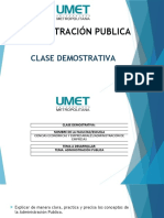 Administración Publica: Clase Demostrativa