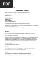 Employment Contract: Position