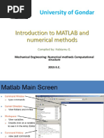 Intro - Matlab - and - Numerical - Method Lab Full Document