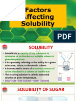 Factors Affecting Solubility