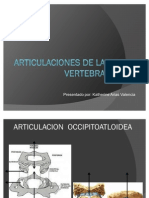 Articulaciones de Las Vertebras