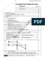 SSLC Model Examination, February-2020: Physics