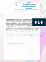 Ligeia E A Usurpação Do Corpo Alheio: O Vampirismo em Edgar Allan Poe