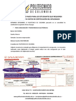 Instructivo de Pagos para Los Estudiantes Que Requieren Cancelar Los Costos de Certificación Del Diplomado