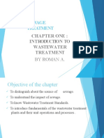 Sewage Treatment: Chapter One: Introduction To Wastewater Treatment