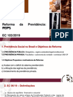 Reforma Da Previdência - RGPS