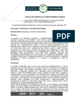 Artigo Suicidio A VIVÊNCIA DO PSICÓLOGO FRENTE AO COMPORTAMENTO