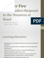 Chapter Five: How Leaders Respond To The Situation at Hand