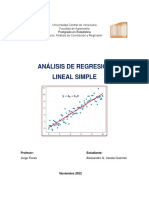 Análisis de Regresión Lineal Simple