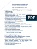 Lista de Documentos Necessários Ao Fornecedor