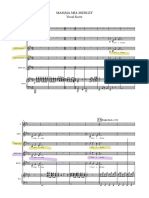 Mamma Mia Medley Vocal Score: Moderato