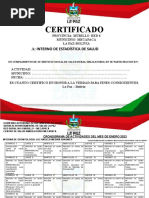 Certificado: A: Interno de Estadística de Salud