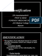 Identification: DR - Chandrakanthhv Prof & Head Forensic Medicine Dept. Jss Medical College Mysore