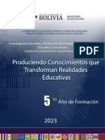 Produciendo Conocimientos Que Transforman Realidades Educativas