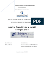 Analyse Financière de La Société Séripro Plus : Rapport de Stage de Fin D'Etude