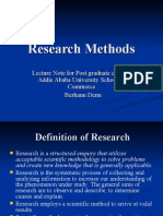 Research Methods Dr. Birhanu