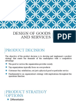 Design of Goods and Services