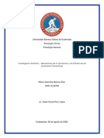 Investigación Analítica - Alteraciones en La Conciencia - Alexis Barrios - Psicología General