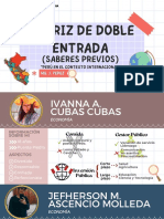 Matriz de Doble Entrada: La Molina