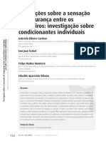 Percepções Sobre A Sensação de Segurança Entre Os Brasileiros. Investigação Sobre Condicionantes Individuais