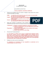 Quiz Formatif Le Cycle de L'eau - Corrigé