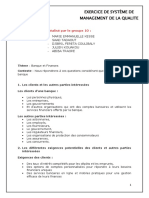 Exercice Système de Management de La Qualite