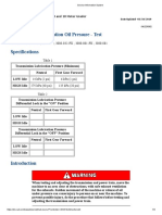 Transmission Lubrication Oil Pressure - Test: Table 1