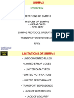 Limitations of Snmpv1 History of Snmpv2 - Hierarchies - Security Snmpv2 Protocol Operations Transport Independence Rfcs