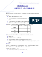 Chapitres 5 Et 6 Probabilités Et Dénombrements: Exercice 1