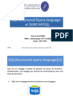 SQL-Structured Query Language-Et SGBD Mysql: Youssef RACHIDI