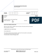 Cambridge Primary Checkpoint - Science (0846) October 2019 Paper 1 Question Paper