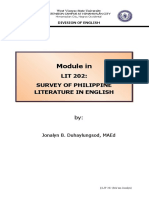 Module in Survey of Philippine Literature in English