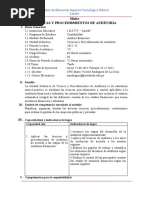 Silabo de Tecnica y Procedimientos de Auditoria