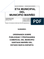 Gaceta Municipal Del Municipio Mariño