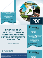 Eficacia de La Multa - El Trabajo Comunitario Como Metodo